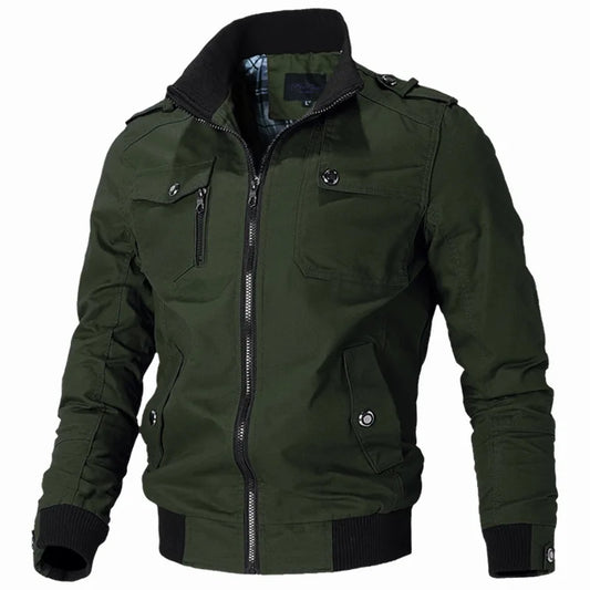 2025 New Spring Autumn Brand Fashion Men's Jacket Casual Jacket Outdoor Sports Jacket Spring and Autumn Military Motorcycle Coat