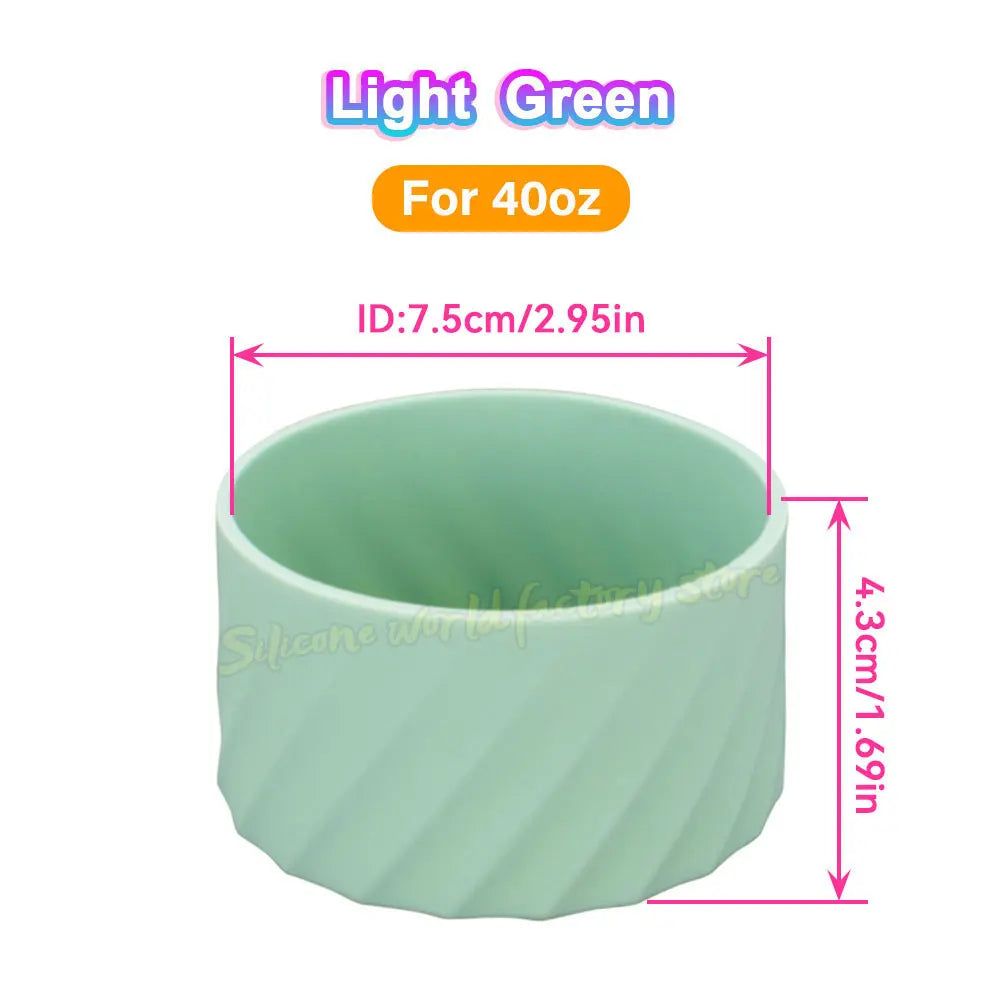 SW 40oz/30oz Silicone Cup Bottom Cover for Stanley Adventure Quencher Tumbler for IceFlow Flip Straw Water Bottle Sleeve 7.5/7CM