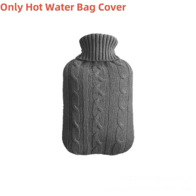 2L Hot Water Bottle Cover Rubber Hot Water Bags Winter Plush Hand & Feet Warmer Explosion-Proof Water Bottle Cover For Hot Water
