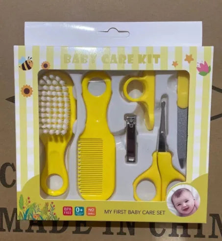 Baby Care and Cleaning 6-piece Nail Clipper Combination Set baby Safety Comb Brush Gift Box Wholesale New Born Baby Essentials