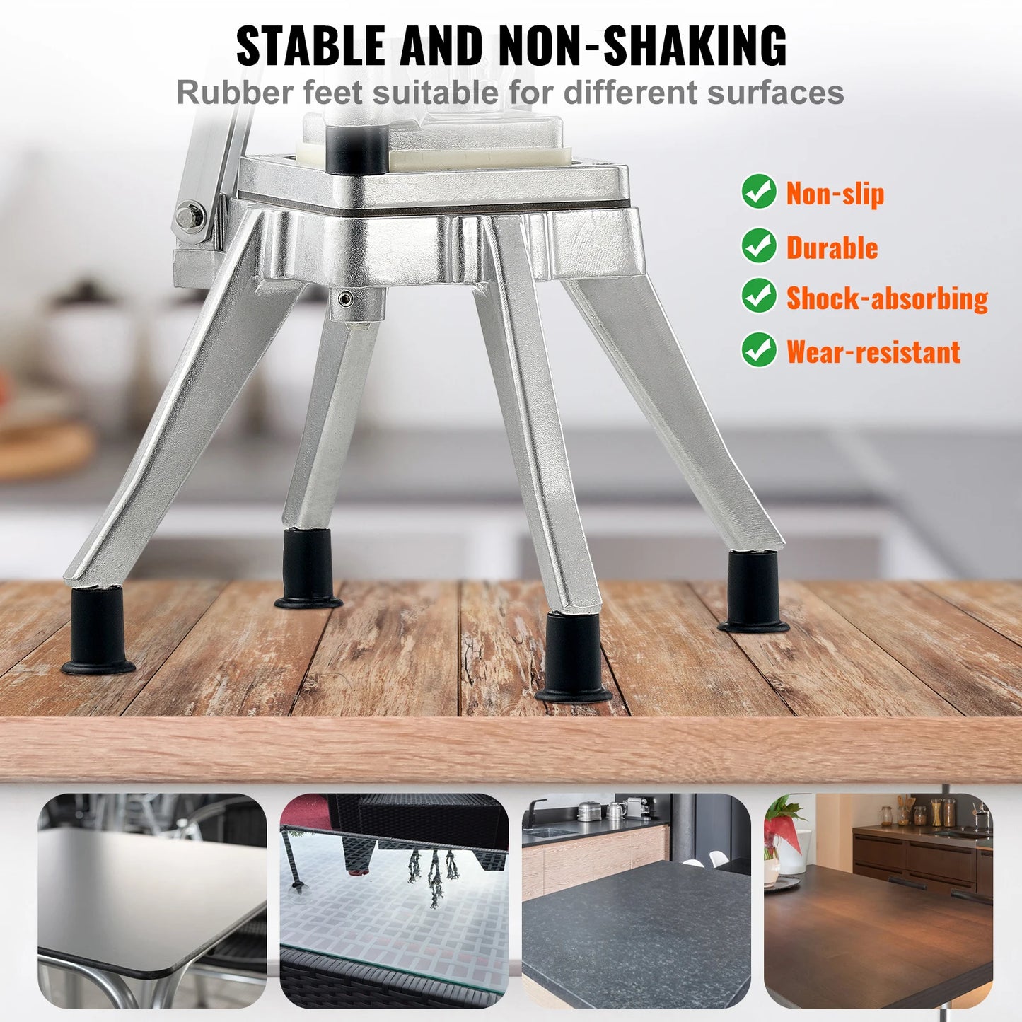 SucceBuy Commercial Vegetable Fruit Heavy Duty Professional Food Dicer Kattex French Fry Cutter Onion Slicer Stainless Steel