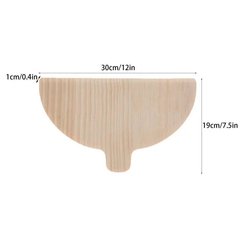 Wood Pizza Peel | Semi-Circular Pizza Board | Set of 2 Pizza Paddle Bread Baking Peel for Pizza Ovens Pizza Transferring Spatula