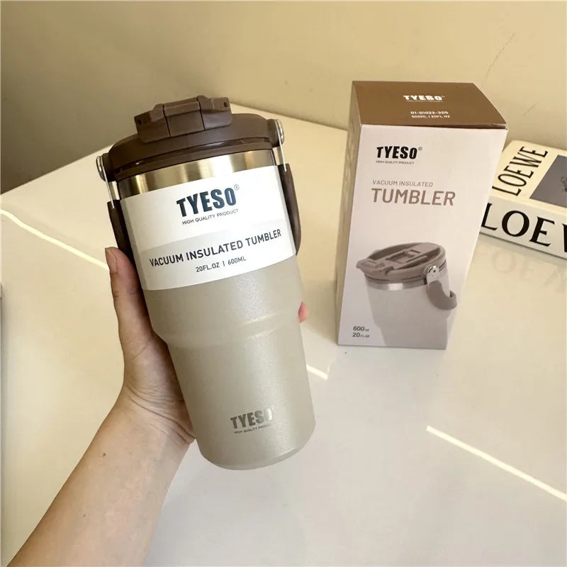 Tyeso Stainless Steel Coffee Cup Cold And Hot Double-layer Insulated Cup Tumbler Thermo Water Bottle Car Travel Mug Vacuum Cup