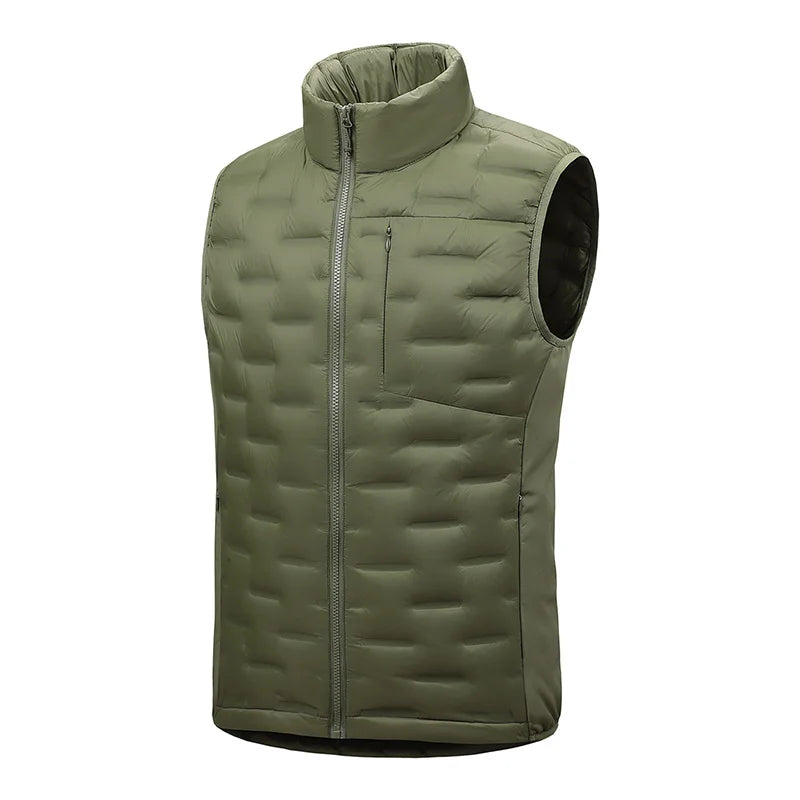 Winter Man White Duck Down Vest Men Waterproof Windproof Casual Sleeveless Vests Man Multi Pocket Warm Ultralight Waistcoat Coat
