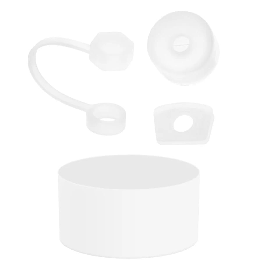 Tumbler Accessories Set for Stanley Cup 3Pcs Silicone Spill Proof Stopper 1Pcs Silicone Boot for 40oz & 30oz Tumbler 10 mm Straw