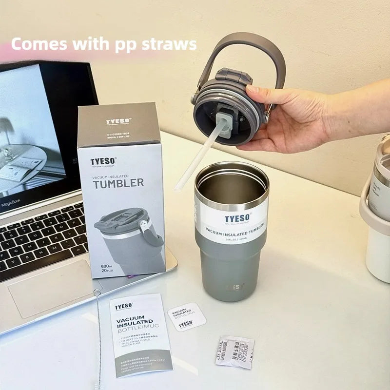 Tyeso Stainless Steel Coffee Cup Cold And Hot Double-layer Insulated Cup Tumbler Thermo Water Bottle Car Travel Mug Vacuum Cup