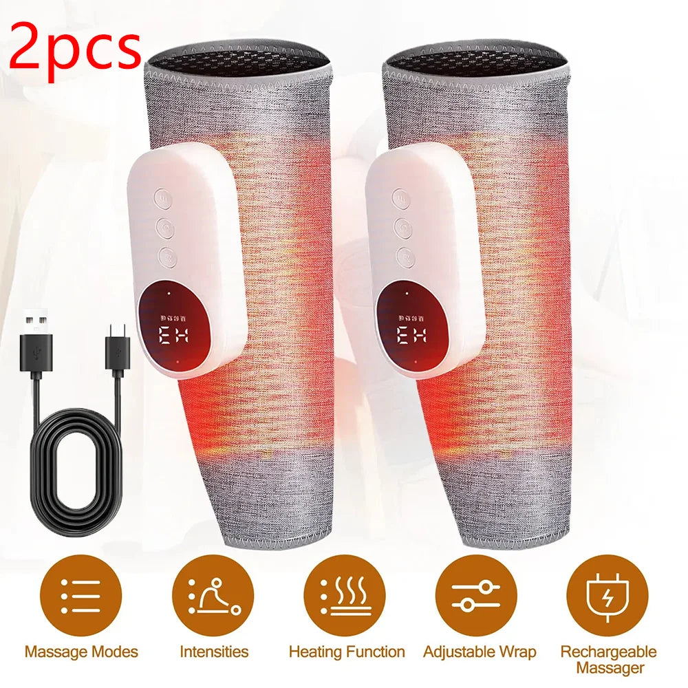 360° Leg Massager 3 Modes Air Compression Heat Calf Massager Adjustable Intensity Relieve Foot Muscle Promote Blood Circulation