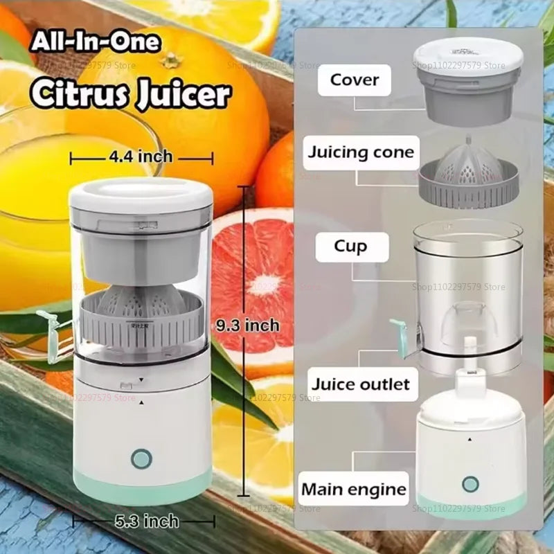 Wireless Automatic Orange Lemon Juice Portable Electric Juicer Separator Fruit Juicer Cup Household Juicer Mini Home Juicer