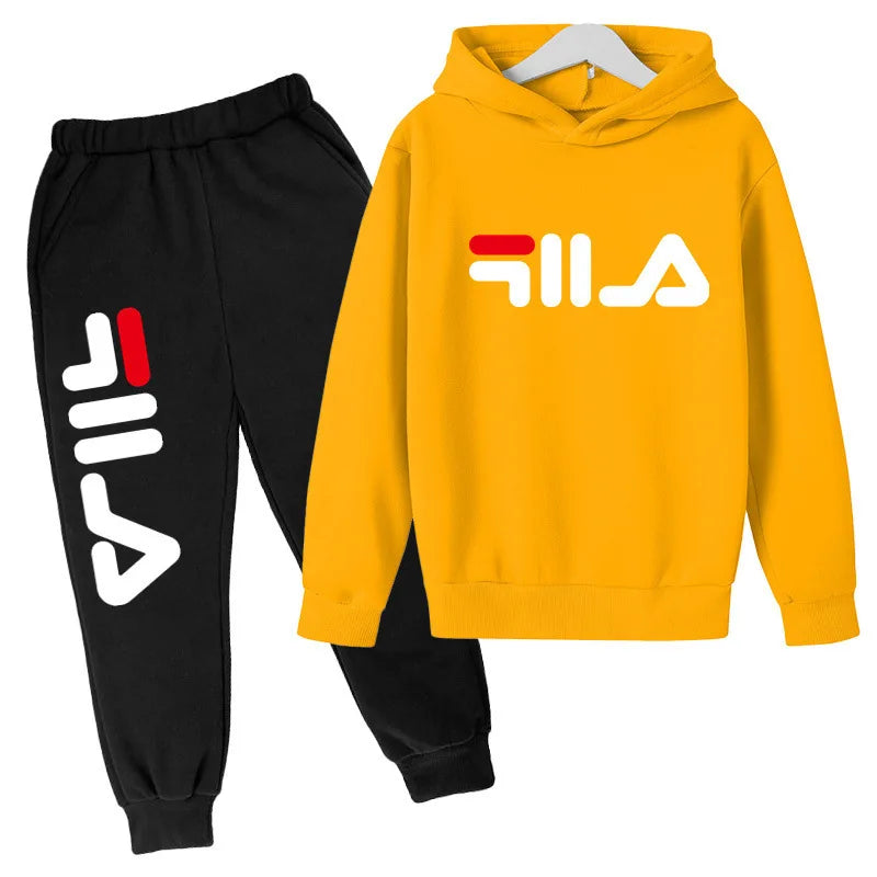 2025 Spring and Autumn Children's Boys and Girls Casual Sports Top + Pants 2-piece Girl Suit 3-14 Years Old Outdoor Jogging Suit