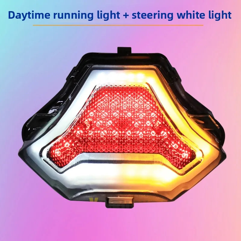 Suitable for R3 R25 Y15ZR MT07 motorcycle Maverick LED rear tail light modified brake light running light
