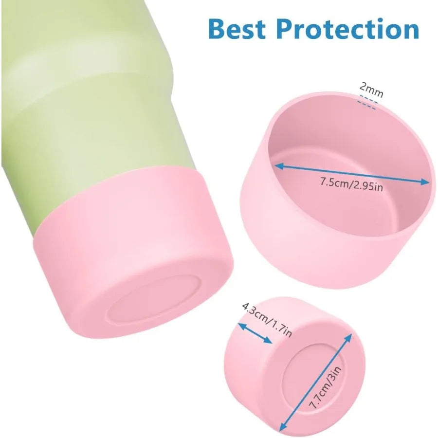 2Pack Silicone Boot for Stanley 40 oz Tumbler AntiSlip Cup Boot Bottom Protector for Stanley Quencher H2.0 40 oz and IceFlow Fl