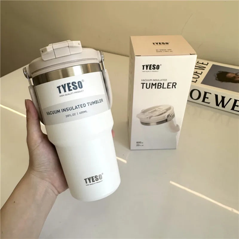 Tyeso Stainless Steel Coffee Cup Cold And Hot Double-layer Insulated Cup Tumbler Thermo Water Bottle Car Travel Mug Vacuum Cup