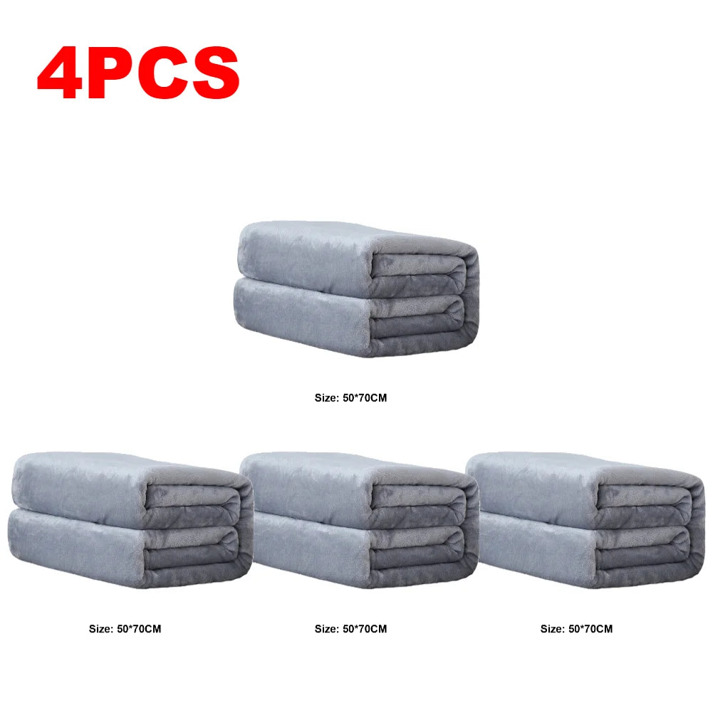 1-10PCS Flannel Fleece Blanket Winter Cozy Soft Blankets Multifunctional Farley Plush Blanket Cover Thermal Mat For Home Office