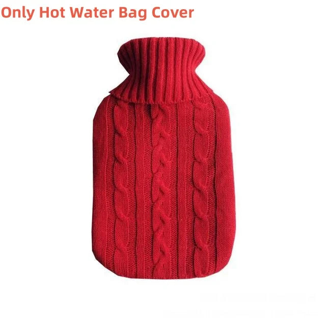 2L Hot Water Bottle Cover Rubber Hot Water Bags Winter Plush Hand & Feet Warmer Explosion-Proof Water Bottle Cover For Hot Water