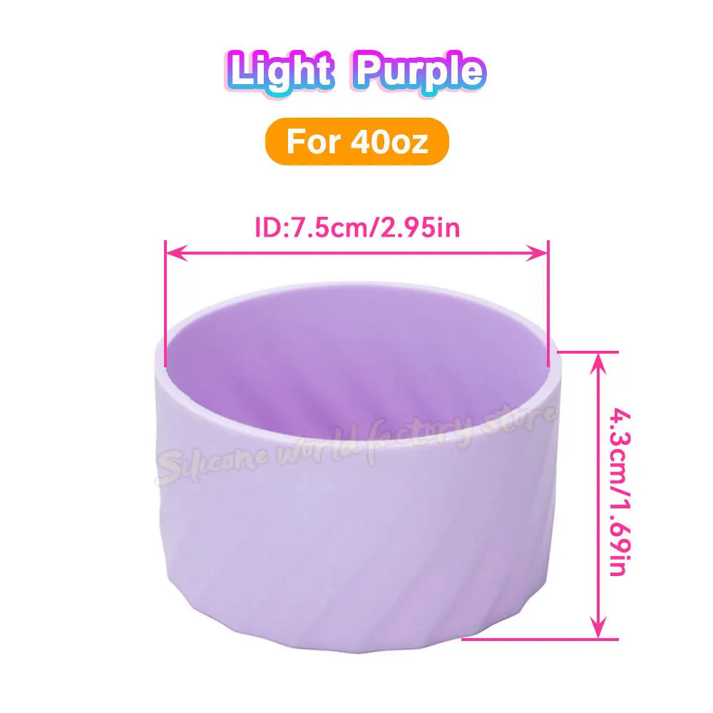 SW 40oz/30oz Silicone Cup Bottom Cover for Stanley Adventure Quencher Tumbler for IceFlow Flip Straw Water Bottle Sleeve 7.5/7CM