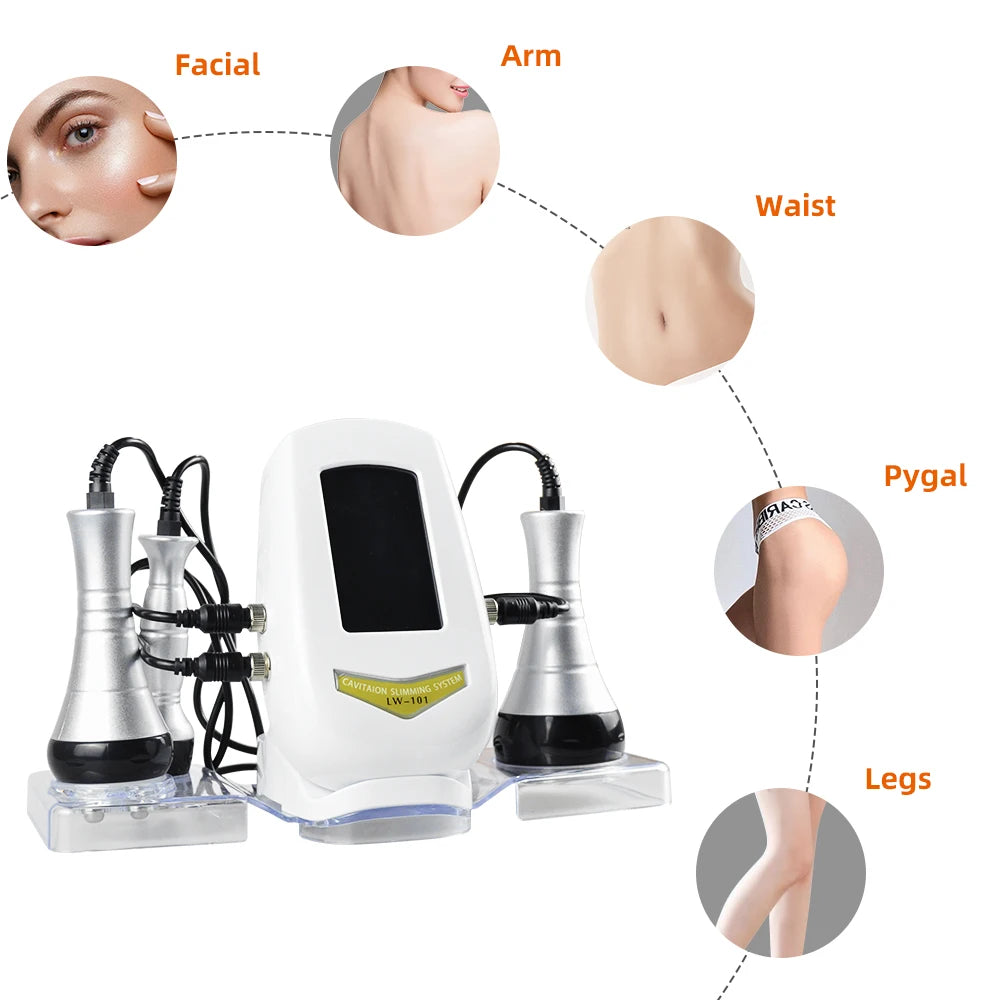 40K Cavitation Ultrasonic Body Slimming Beauty Machine Weight Loss RF Radio Skin Lifting Tighten Anti-wrinkle Massager Skincare