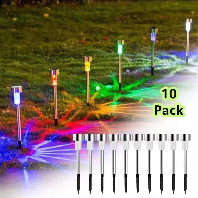 Solar LED Landscape Lawn Lights Garden Villa Outdoor Waterproof Decoration for Durable Lighting of Sidewalks Courtyards 10 PACK