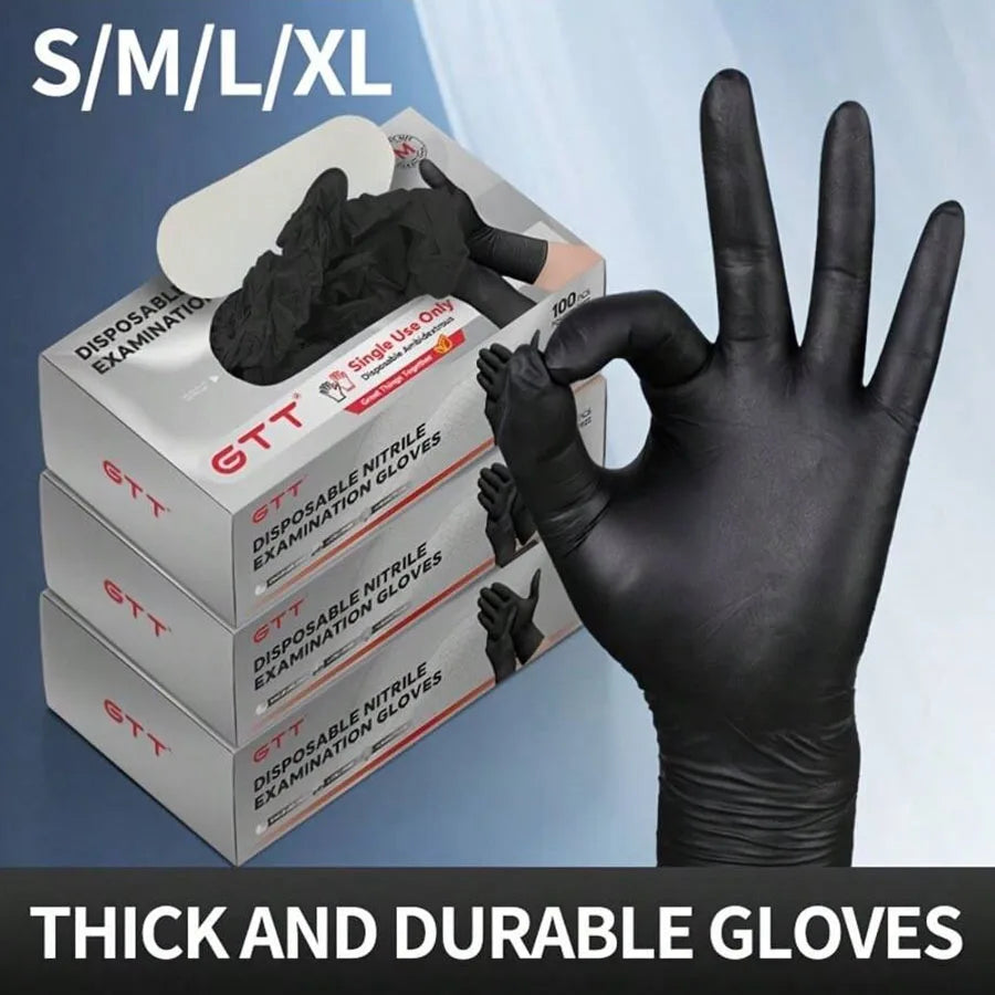 100pcs Disposable Nitrile Gloves Suitable For Home Use Latex Free Suitable For Lab Tattoo Kitchen And Food Contact Thick Durable