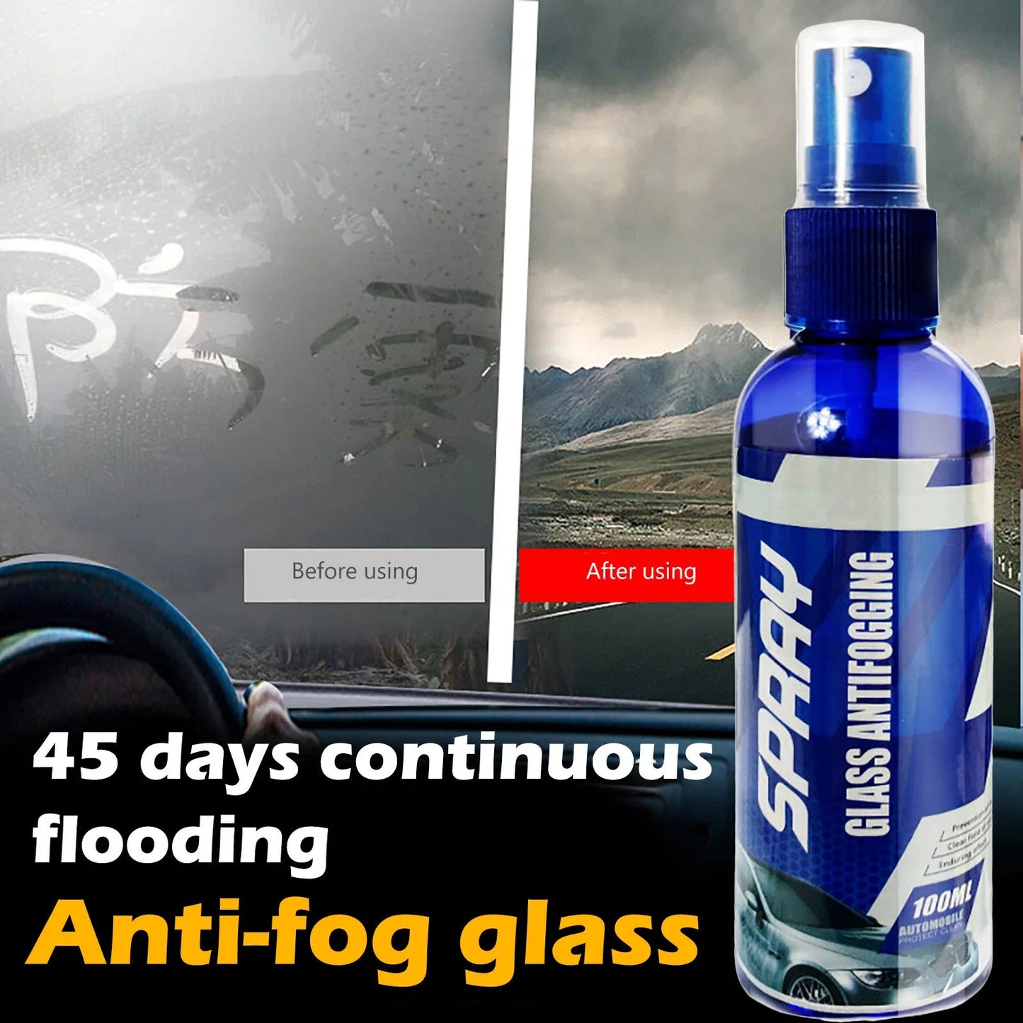 1/2/3/4/5PCS Anti-Fog Car Defogger Glass Cleaner Spray For Automotive Interior Glass  anti fog spray