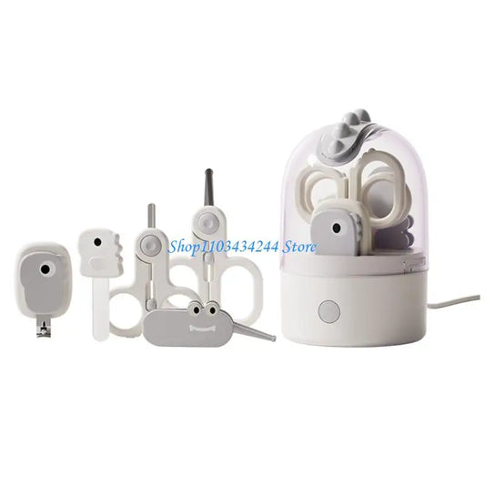 Sanitizing Baby Nails With Light Disinfected Charging Function Rounded Safety Cutter Essential Newborns Grooming Tools