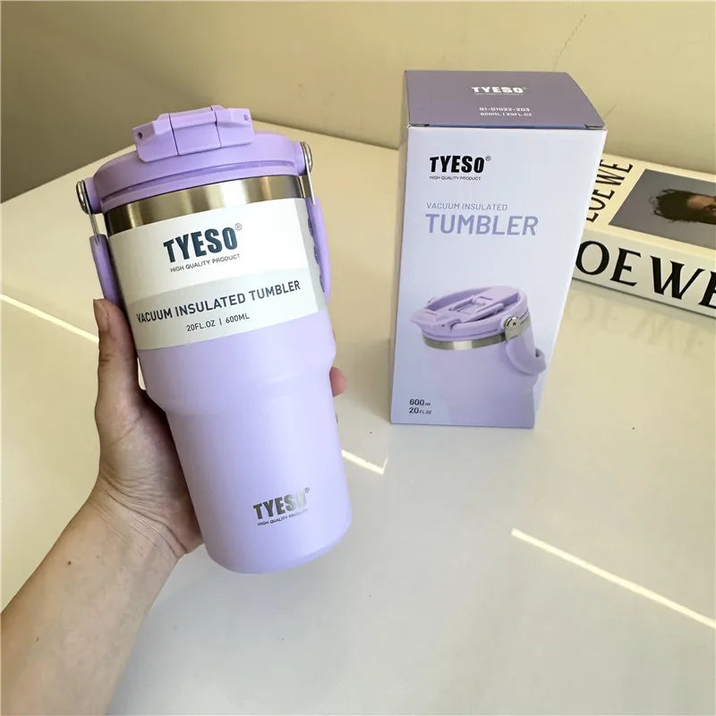 Tyeso Stainless Steel Coffee Cup Cold And Hot Double-layer Insulated Cup Tumbler Thermo Water Bottle Car Travel Mug Vacuum Cup