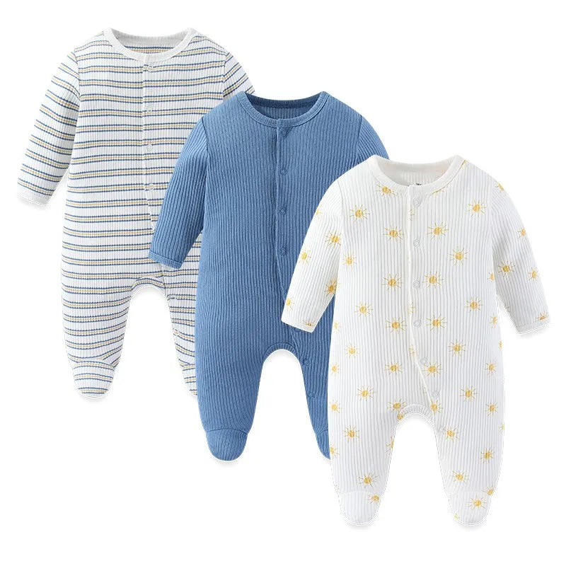 3PCS/Set Autumn Unisex Baby Rompers Cotton Soft Newborn Boy Girl Jumpsuit 2023 Infant Winter Onesies Clothes