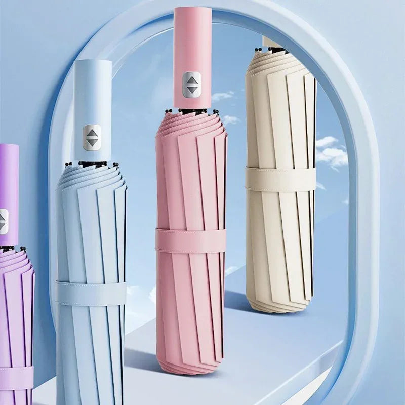 Xiaomi Automatic Umbrella 24 Bone Solid Color Automatic Umbrella Light Collapsible Large Size Outdoor Sunshade UV Protection