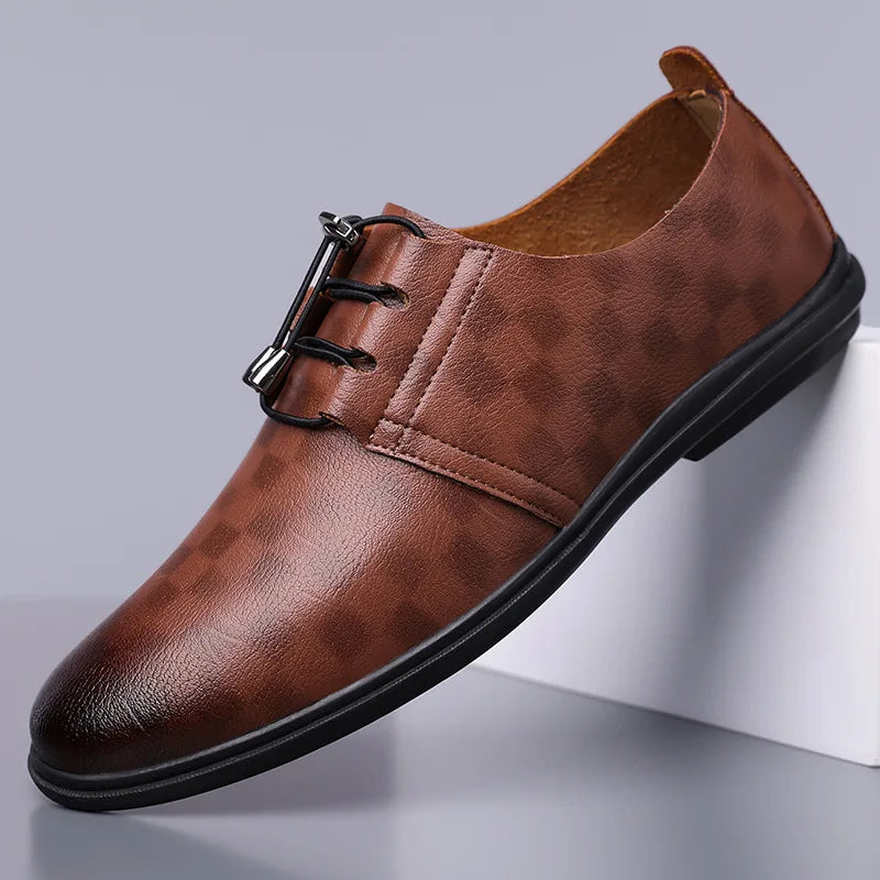 Soft Sole Business Casual Shoes for Men Solid Color Light Fashion Loafers Male Spring Autumn Designer Leather Shoes Man