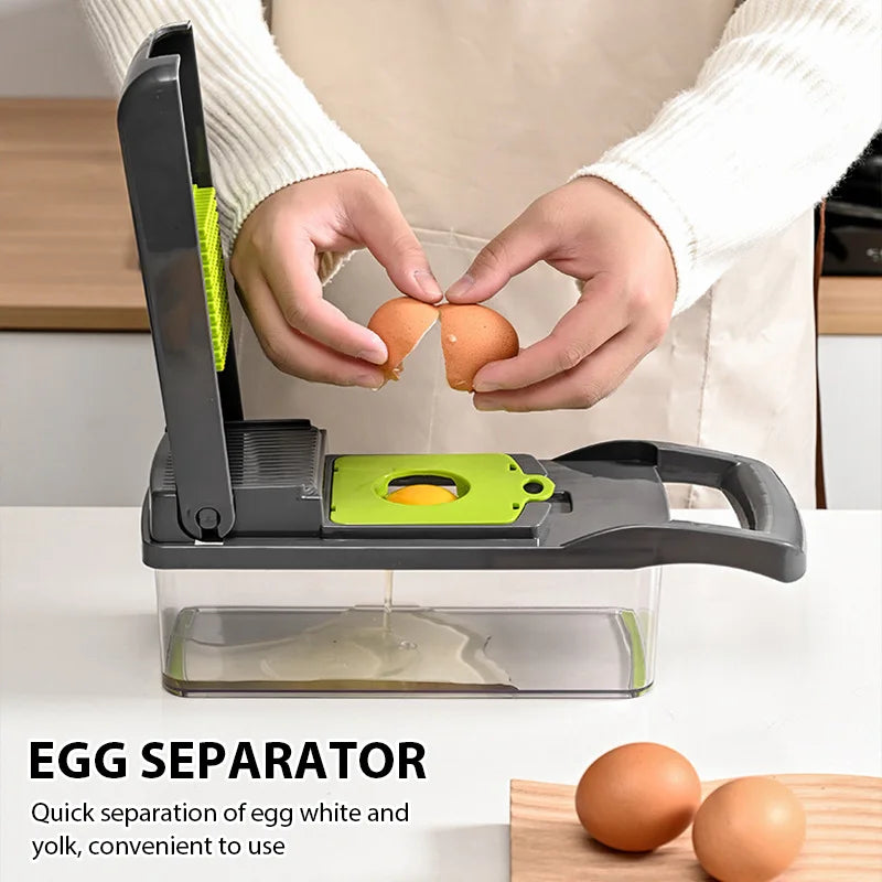 16 IN1 Mandoline Slicer Veggie Food Chopper Vegetable Cutter Tomato Carrot Grater Cheese French Onion Shredders Kitchen Tool