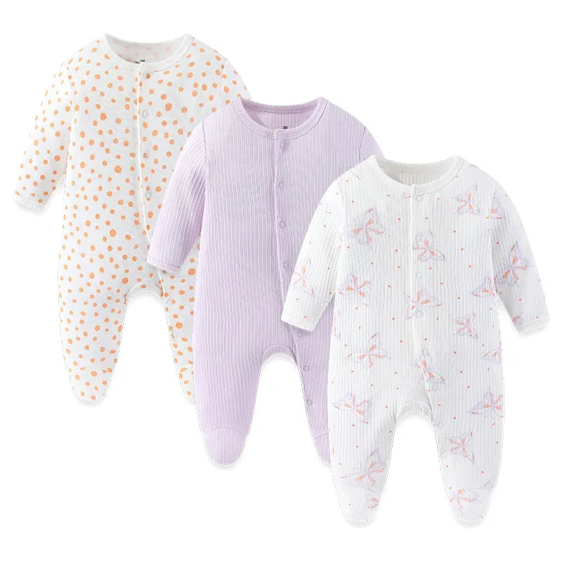 3PCS/Set Autumn Unisex Baby Rompers Cotton Soft Newborn Boy Girl Jumpsuit 2023 Infant Winter Onesies Clothes