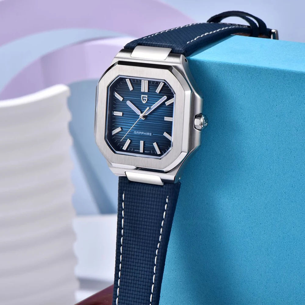 2025 New PAGANI DESIGN 37MM Square Men Quartz Watches Luxury Sapphire Glass AR Coated Business Watch VH31 Luminous Watch for Men