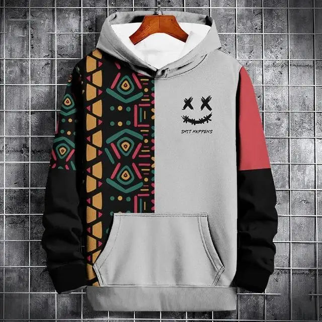 New Autumn Hoodie For Men  Print Long Sleeve Sweatshirt Fashion Street Hoody 5XL Pullover Oversized Tops