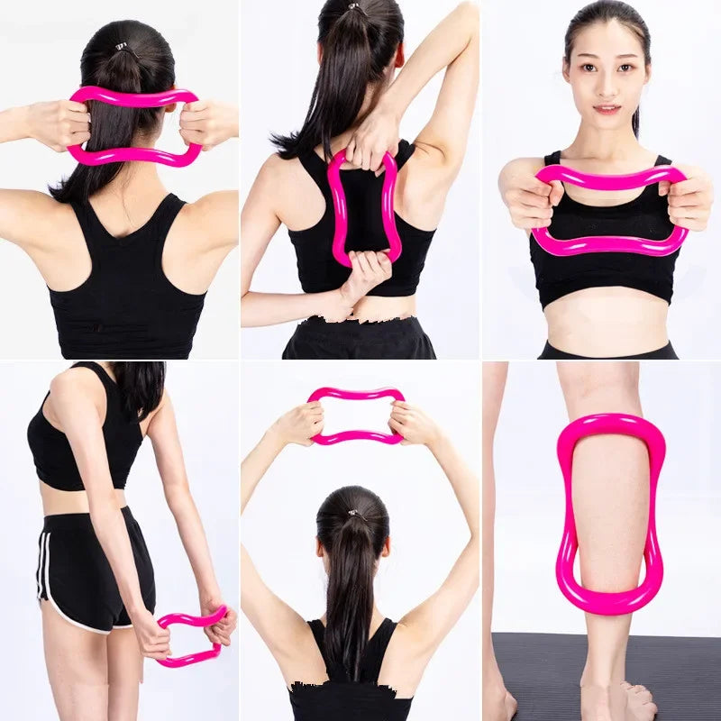 "Yoga Pilates Ring Set - Stretch & Resistance Fitness Circle for Women, Home Workout, Body Toning, Fascia Massage