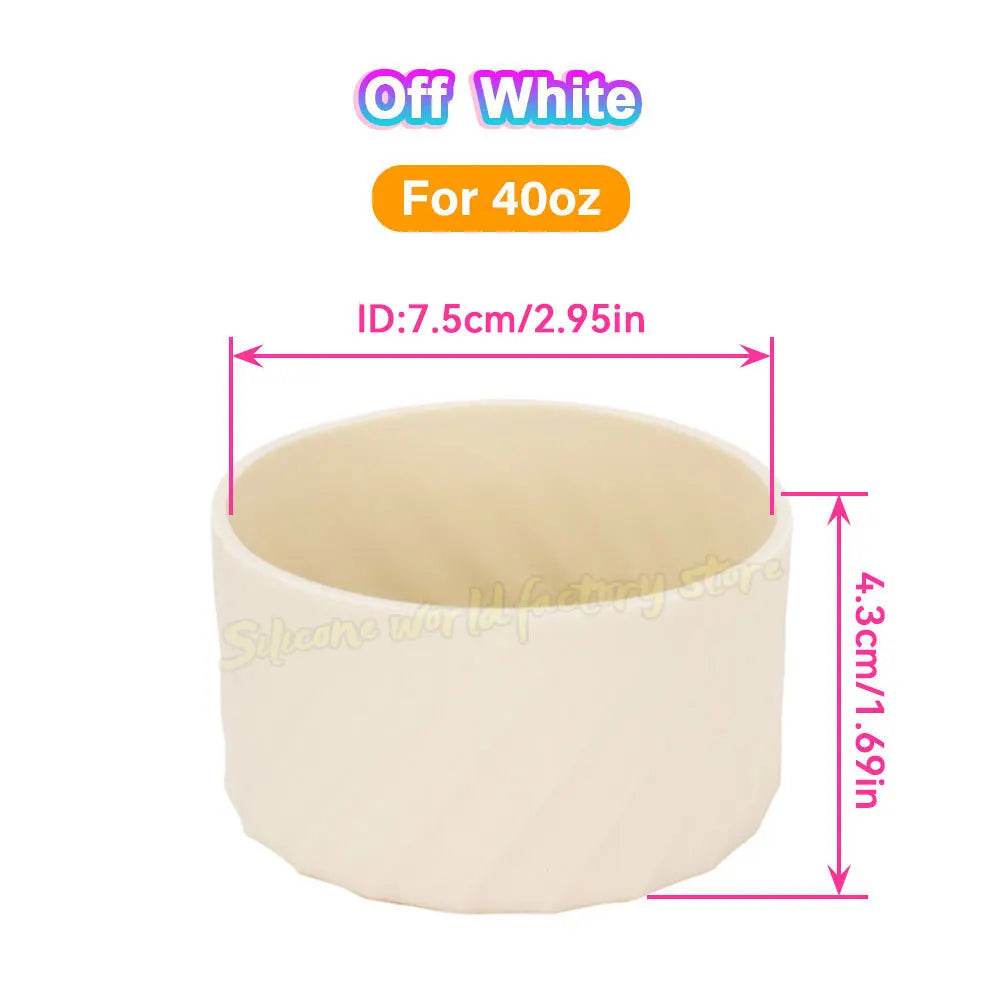 SW 40oz/30oz Silicone Cup Bottom Cover for Stanley Adventure Quencher Tumbler for IceFlow Flip Straw Water Bottle Sleeve 7.5/7CM