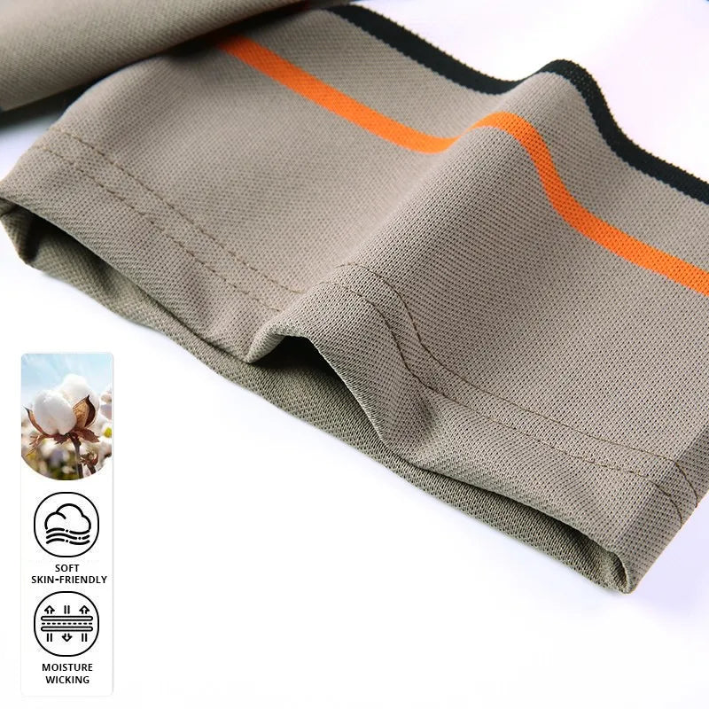 Top Grade New Summer Brand Designer Summer Polo Shirts For Men Stripped Slim Fit Short Sleeve Casual Tops Fashions Men Clothes