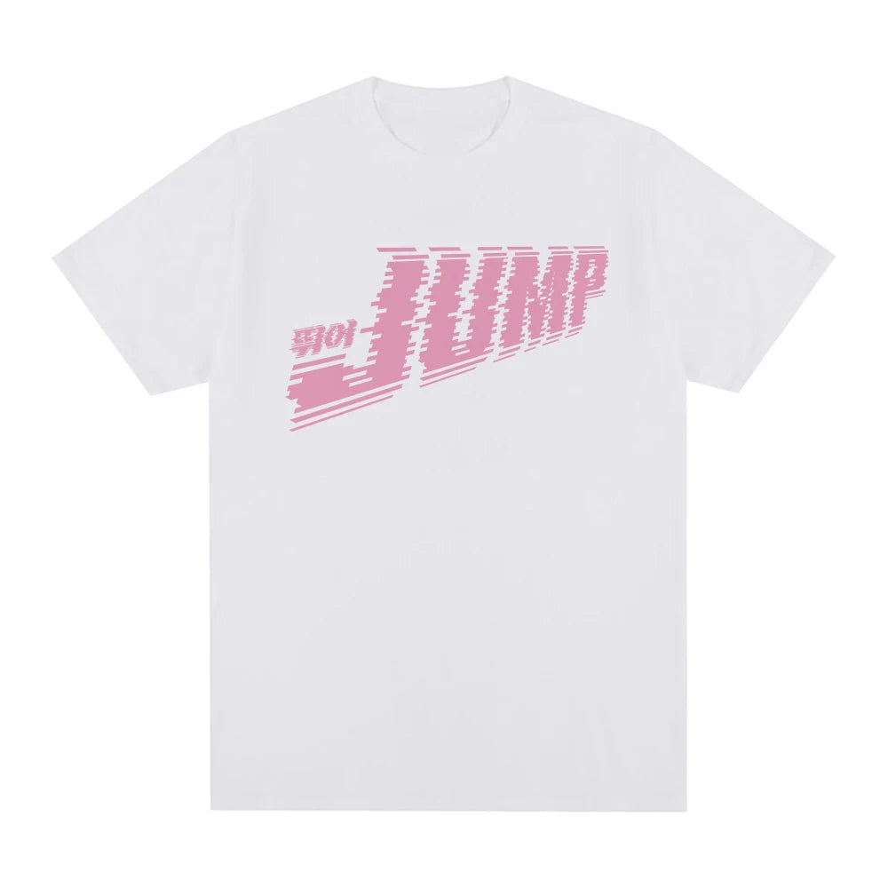 PINK JUMP T Shirt Summer Fashion Men/Women Harajuku Aesthetic Letter Print T-Shirt Unisex High Quality Casual Tees Shirts