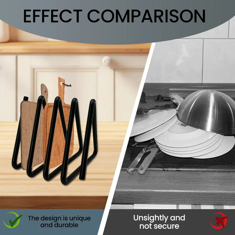 Home kitchen utensils metal chopping board storage rack - Chopping board rack modern and simple for home use storage racks