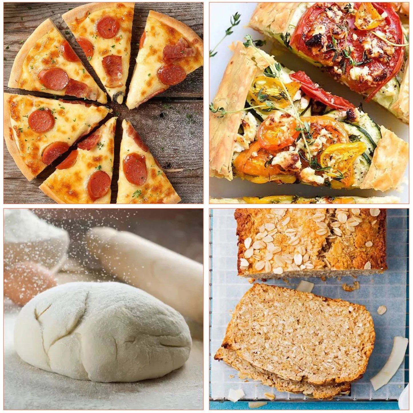 12 Inch Stainless Steel Pizza Peel Metal Round Pizza Paddle, Large Pizza Spatula with Wood Handle