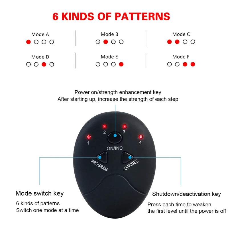 Wireless EMS Muscle Stimulator Toner ABS Abdominal  Hip Trainer Weight Loss Fitness Shaping  Electric  Body Slimming Massager