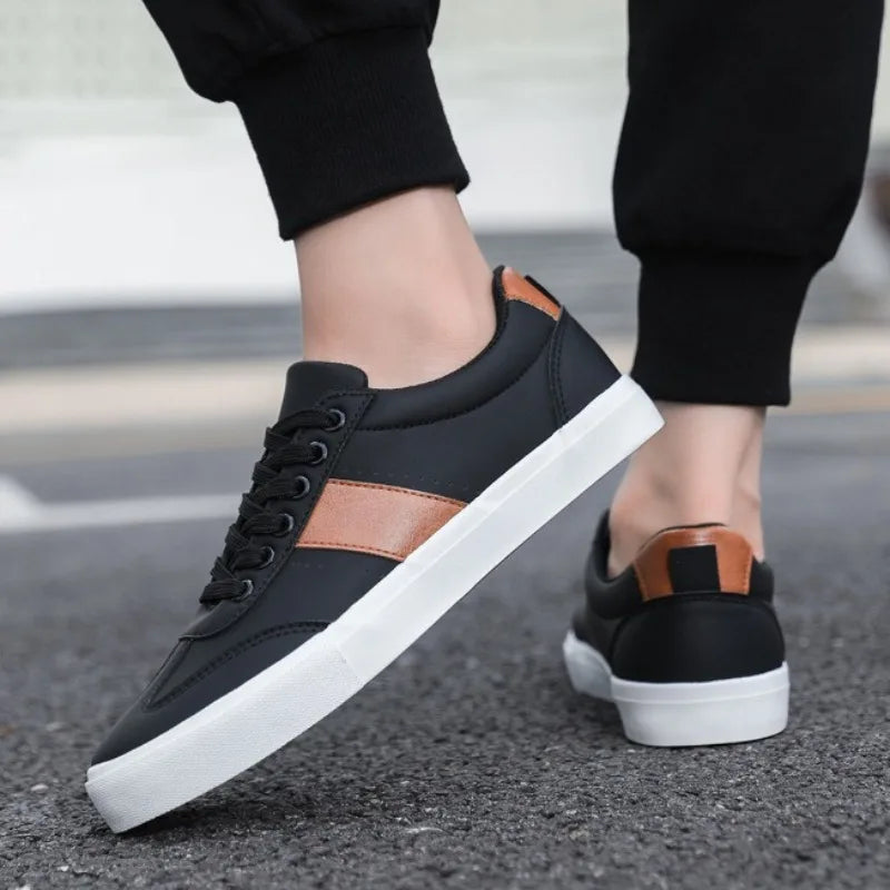 2025 Men's Lxuury Leather Shoes Casual Flats Shoe Outdoor Light Breathable Sneakers Loafers Business Men Shoes Large Size 39-48