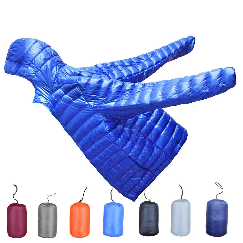 Winter Fashion Ultralight Duck Down Jacket Mens Hooded Streetwear Light Feather Coat Waterproof Warm Mens Clothing M-5XL