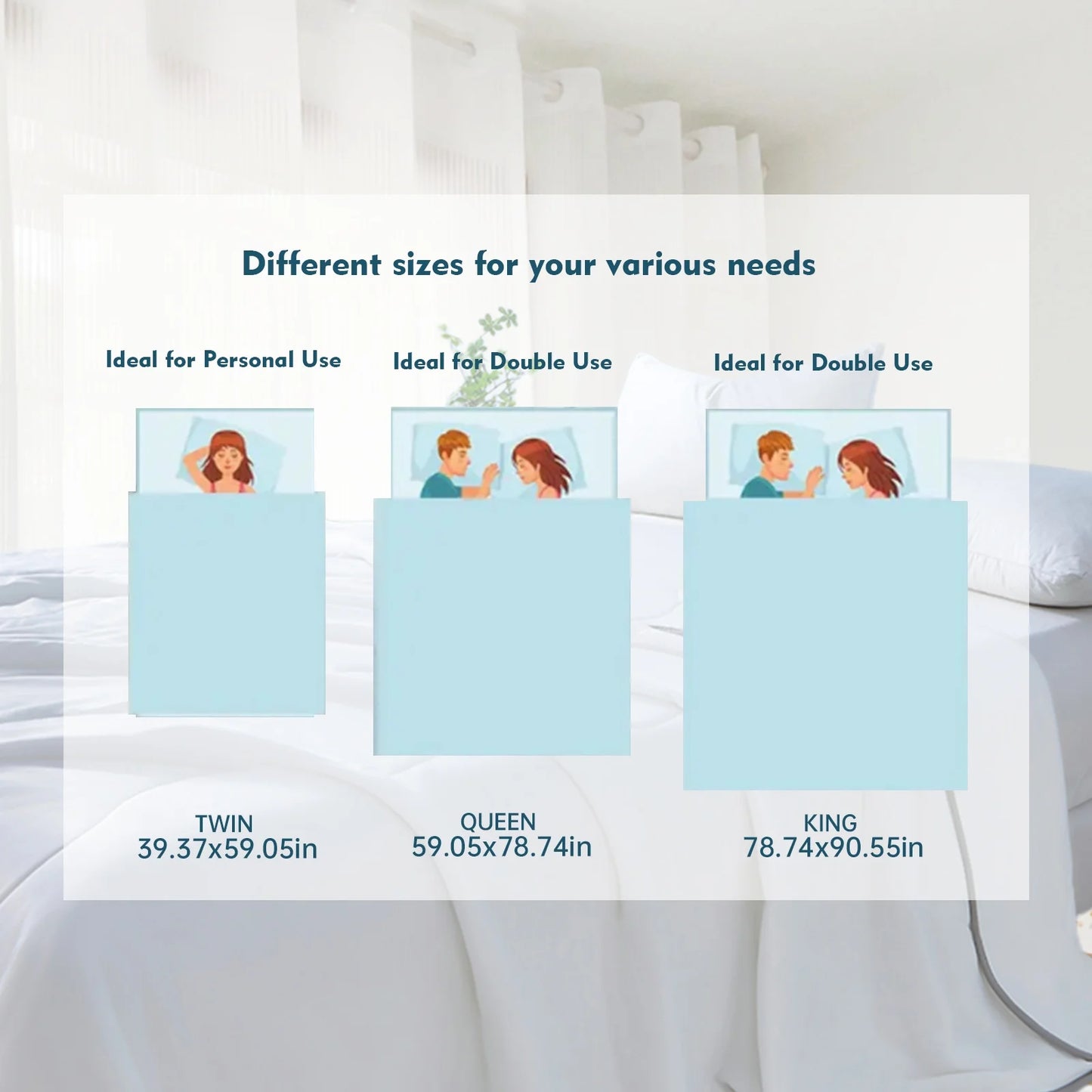 3-in-1 Lightweight Summer AC Quilt with Wave-Quilt Tech & Skin-Friendly Fabric | All-Season Dorm/Home Cooling Bedding