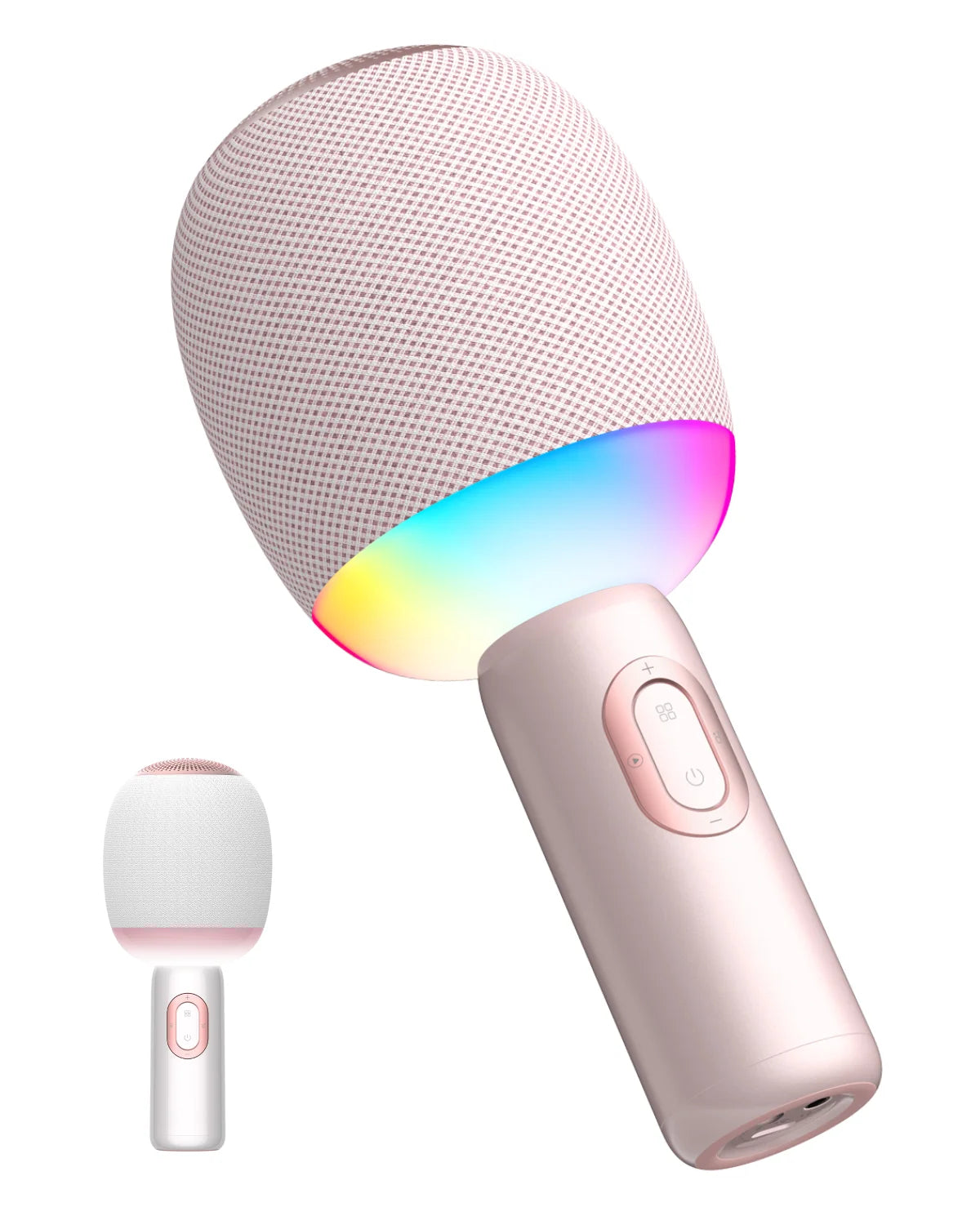 Wireless Bluetooth Karaoke Microphone, 5-in-1 Portable Handheld Mic Speaker with Dynamic Lights, Karaoke Microfono for Car