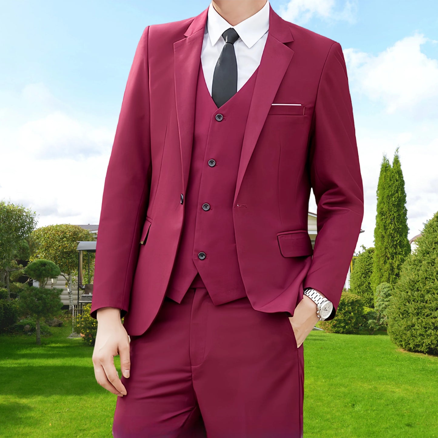 2024-Boutique 6XL (Blazer + Vest + Trousers) Fashion Business Gentleman Elegant Casual Formal Dress Korean Suit Three-piece Suit