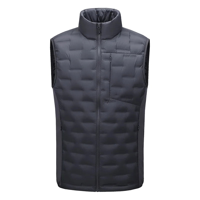 Winter Man White Duck Down Vest Men Waterproof Windproof Casual Sleeveless Vests Man Multi Pocket Warm Ultralight Waistcoat Coat