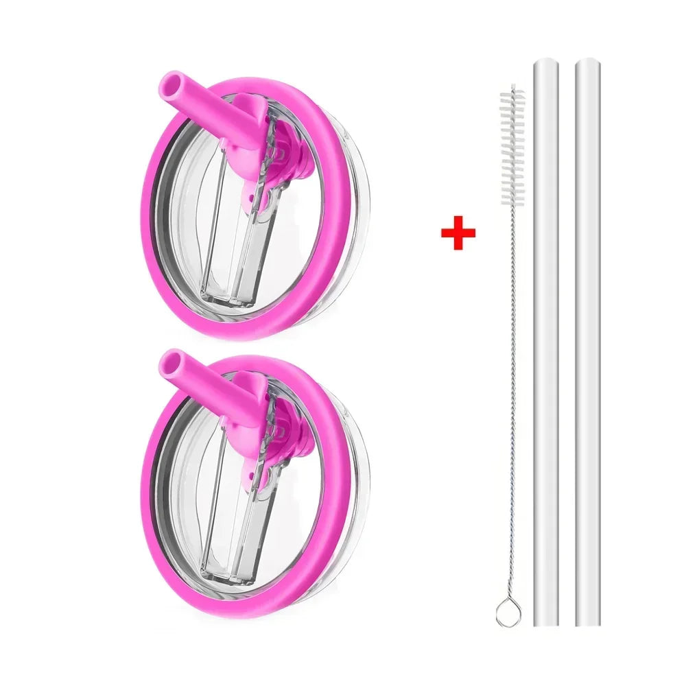 40oz Flip Straw Leak Proof Lid for Stanley H2.0 Quencher ProTour Tumbler Lid Replacement for Stanley Cup Accessories Straw Cover