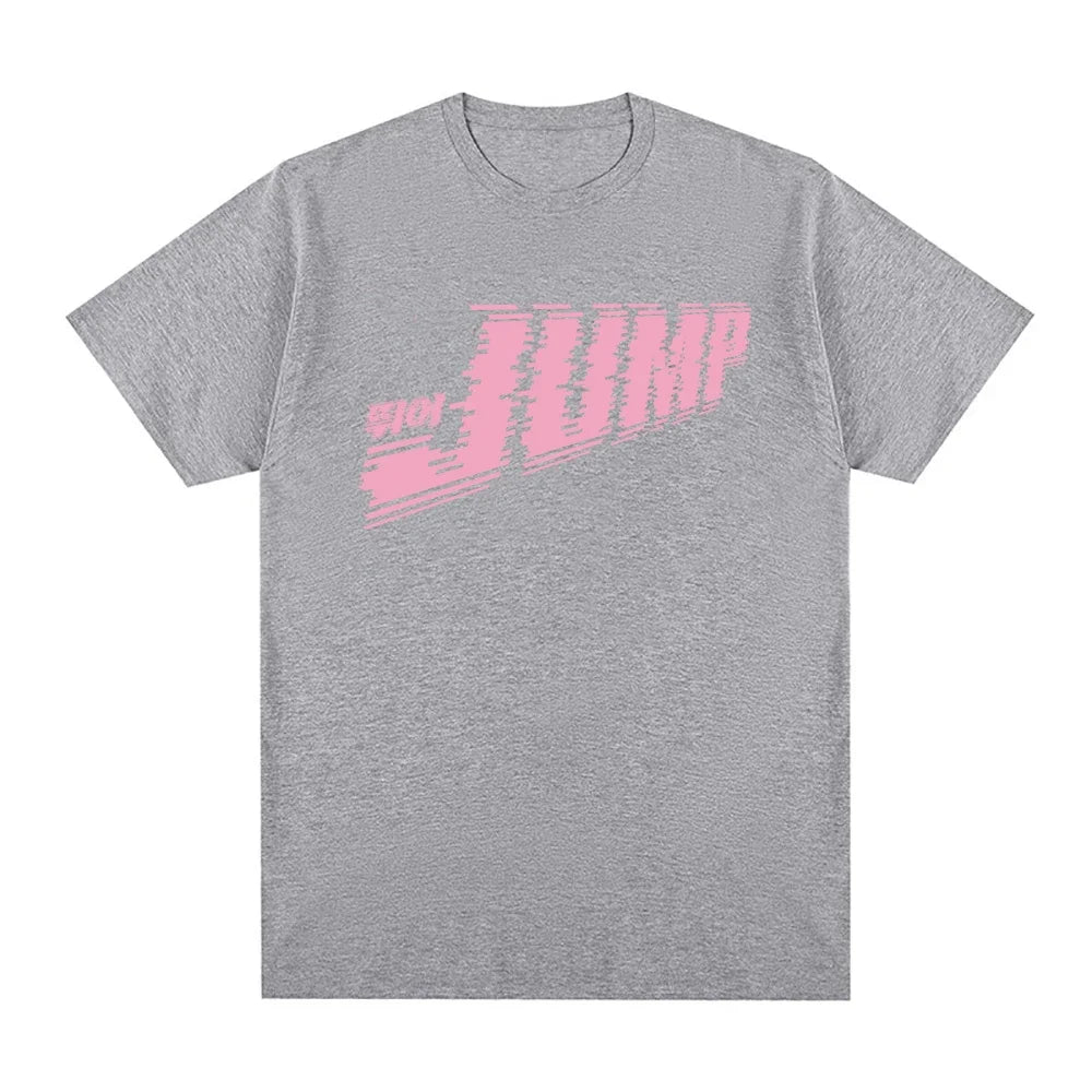 PINK JUMP T Shirt Summer Fashion Men/Women Harajuku Aesthetic Letter Print T-Shirt Unisex High Quality Casual Tees Shirts