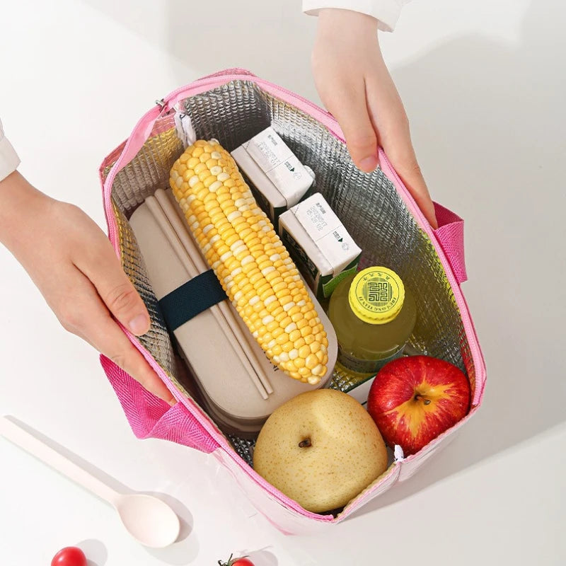 1pc Picnic Bag Insulation Bento Pack Lunch Bag Large Capacity Heavy-duty Aluminum Foil Portable Picnic Food Storage
