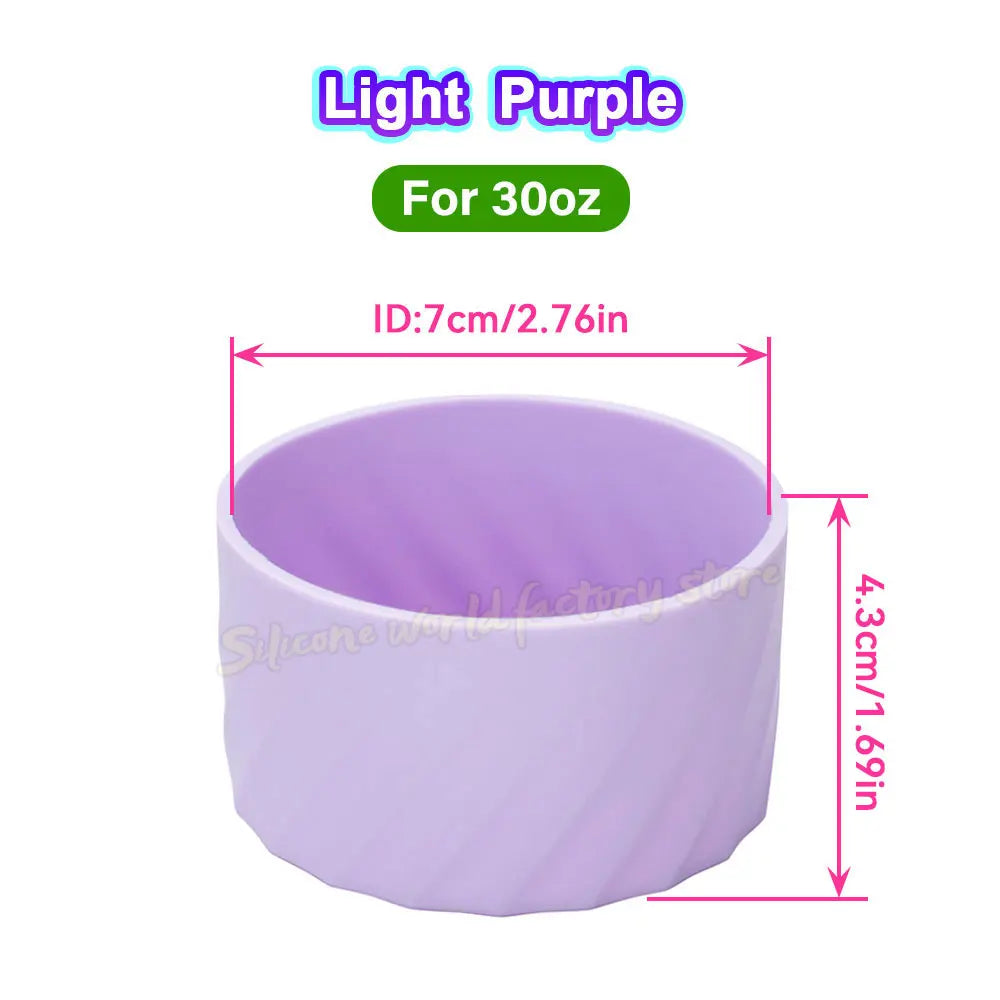 SW 40oz/30oz Silicone Cup Bottom Cover for Stanley Adventure Quencher Tumbler for IceFlow Flip Straw Water Bottle Sleeve 7.5/7CM