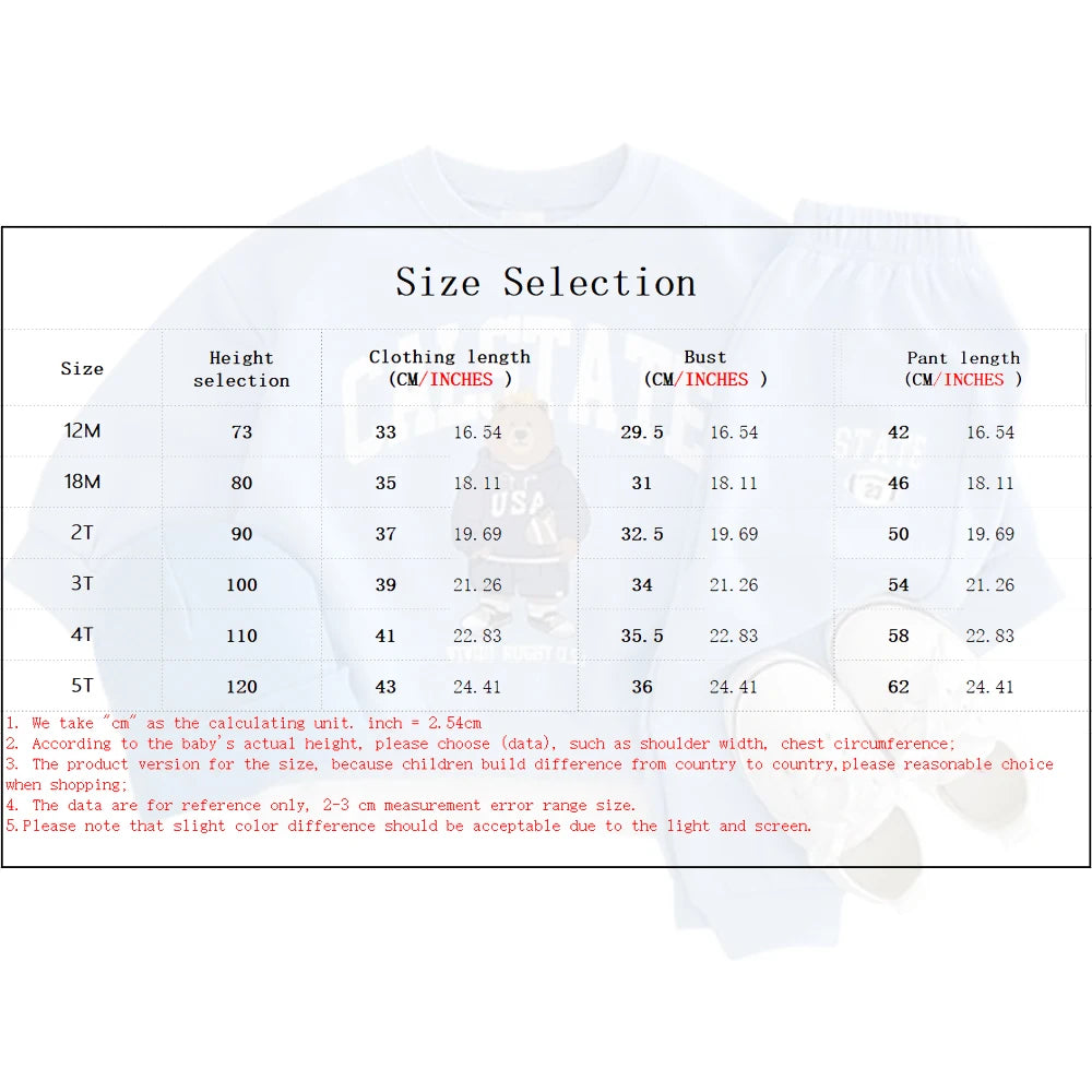 2PCS Korea Solid Color  Baby Children's Embroidered Hoodie Set of Two  Long Sleeve  Simple Polyester Cotton Casual 0-5Y